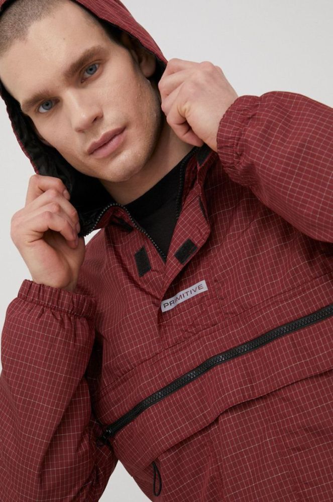 Куртка Primitive чоловіча колір бордовий перехідна фото 4