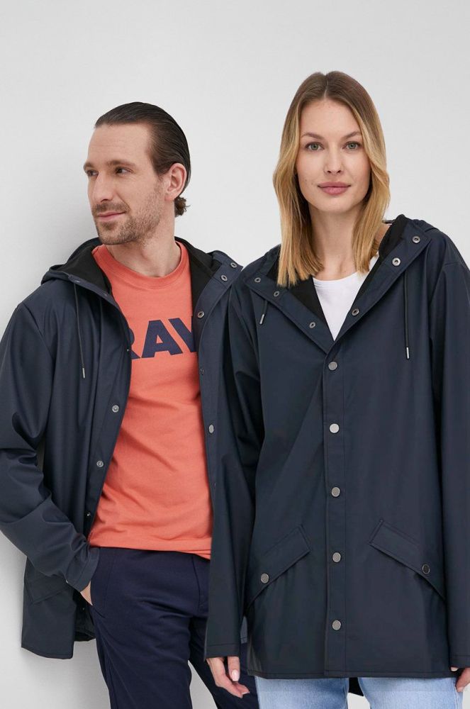 Куртка Rains 12010 Jacket колір синій перехідна 12010.47-Navy