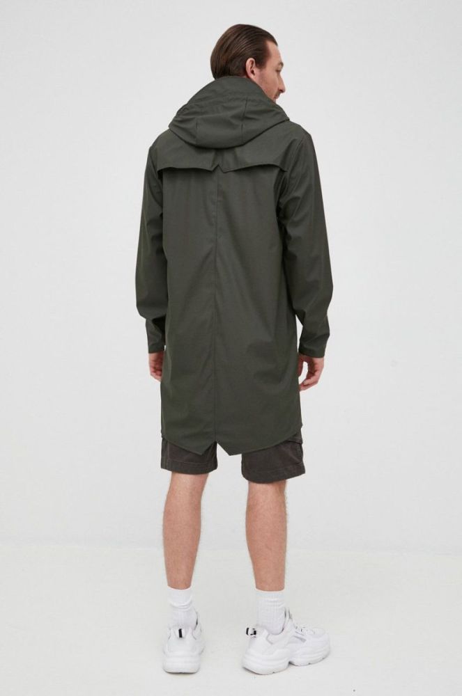 Куртка Rains 12020 Long Jacket колір зелений перехідна 12020.03-Green фото 2