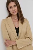 Піджак з домішкою льону Twinset колір бежевий однобортний однотонна (2035845)