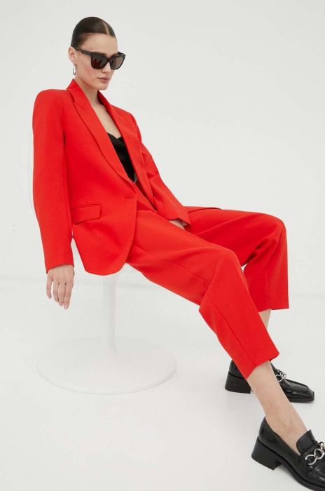 Піджак Bruuns Bazaar колір чорний однобортний однотонна (3303392)