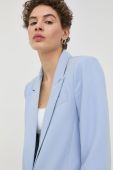 Піджак Bruuns Bazaar однобортний однотонна колір блакитний