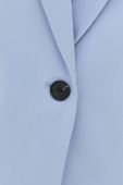 Піджак Bruuns Bazaar однобортний однотонна колір блакитний