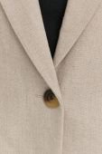 Льняний жакет MICHAEL Michael Kors колір бежевий однобортний однотонний