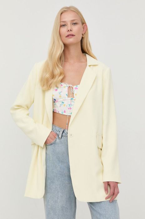 Піджак For Love & Lemons колір жовтий oversize однотонна