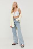 Піджак For Love & Lemons колір жовтий oversize однотонна