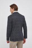 Піджак з домішкою вовни Boss чоловічий колір сірий