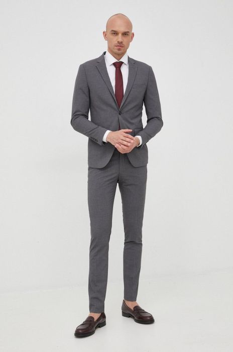 Костюм Lindbergh чоловіча колір сірий однотонна