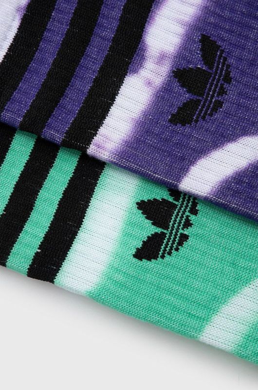 Шкарпетки adidas Originals (2-pack) жіночі колір зелений HC9538-HIRGR/PURP фото 2