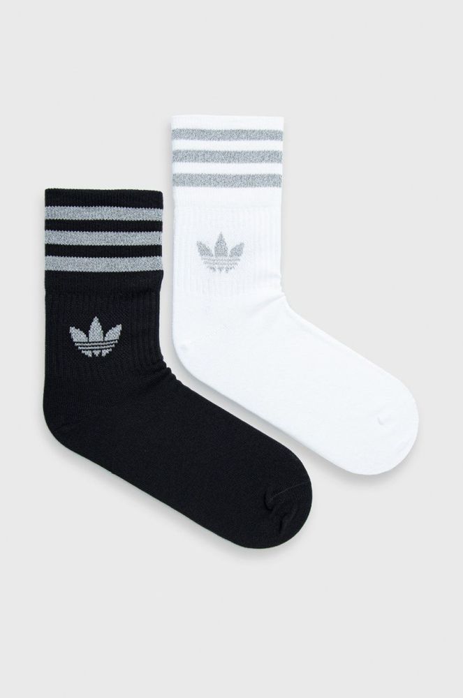 adidas Originals - Шкарпетки (2-pack) HC9543 HC9543-BLK/WHT колір білий