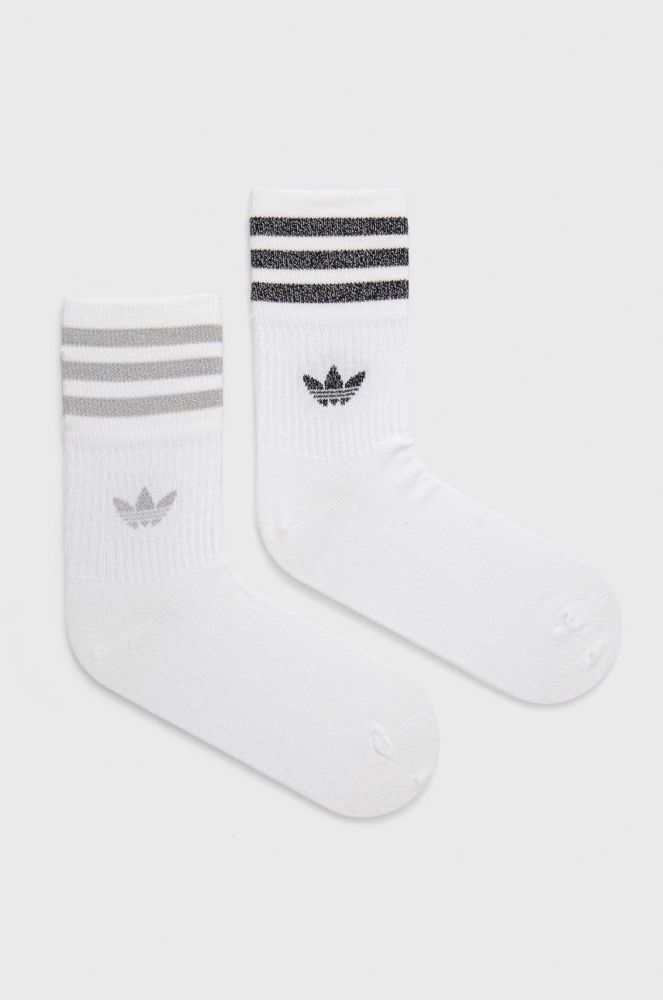 Шкарпетки adidas Originals (2-pack) HC9561 жіночі колір білий HC9561-WHT/GRETW