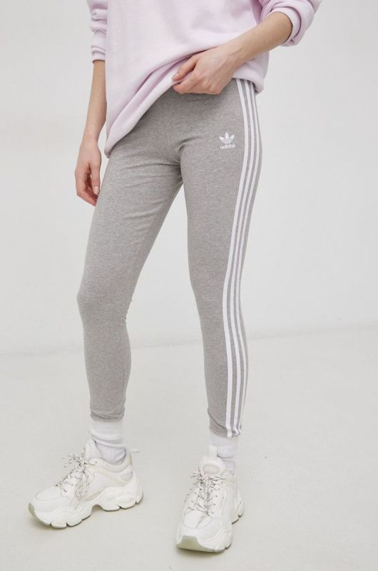 Легінси adidas Originals HD2349 жіночі колір сірий гладкі HD2349-MGREYH фото 2