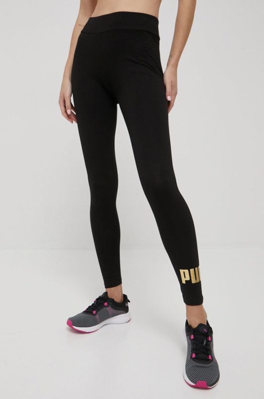 Легінси Puma Essentials+ Metallic 848307 жіночі колір чорний з принтом (2169076)