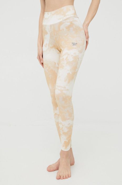 Легінси Reebok Classic H49279 жіночі колір бежевий візерунок