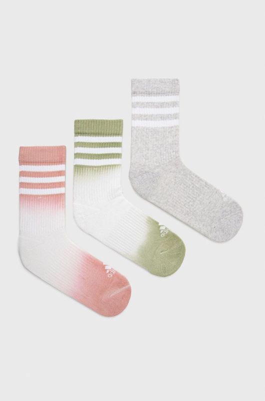 Шкарпетки adidas Performance HC4349 (3-pack) жіночі колір сірий