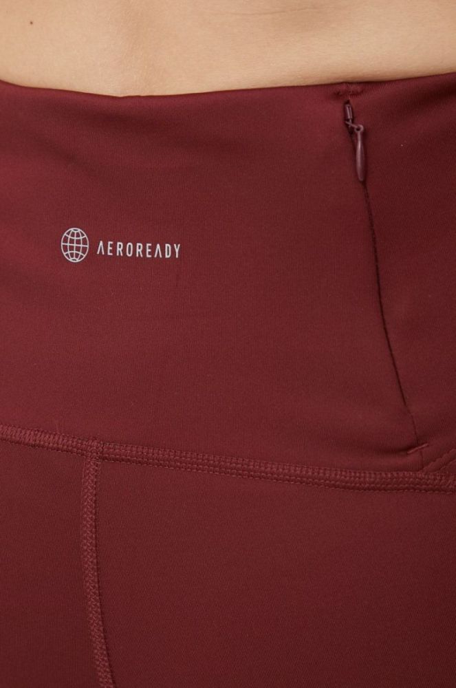 Легінси для бігу adidas Performance Own The Run HB9238 жіночі колір бордовий з принтом фото 5