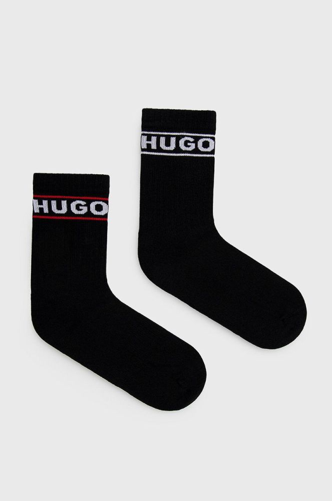 Шкарпетки HUGO жіночі колір чорний (2257401)