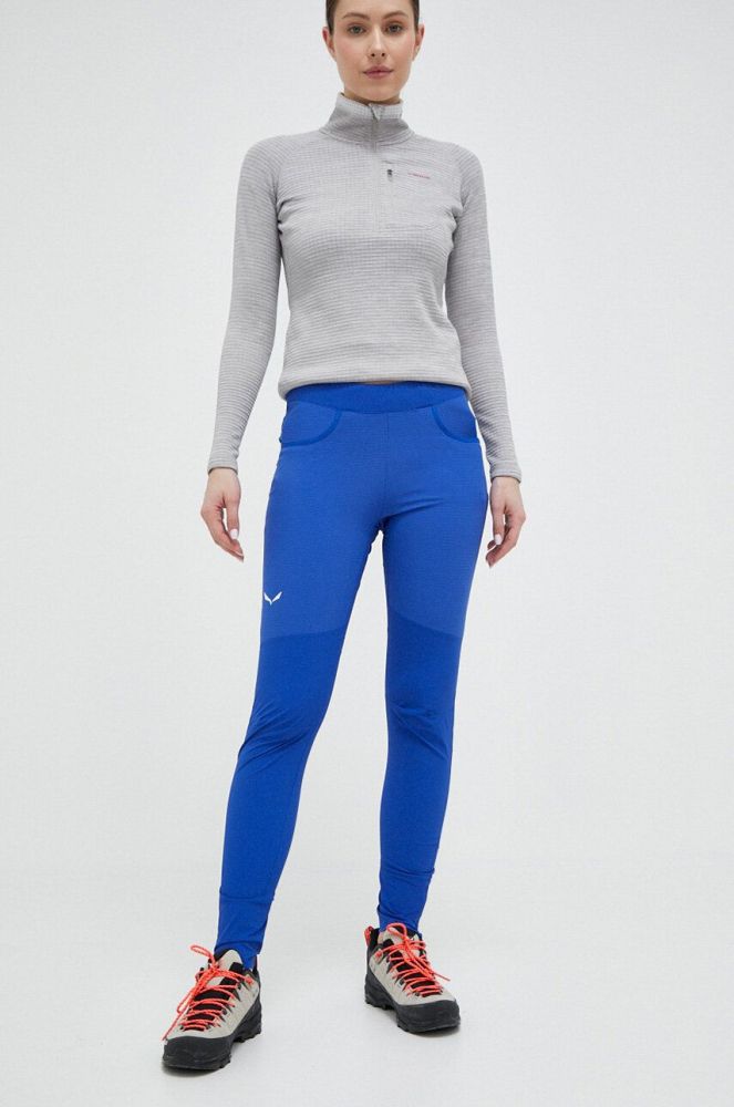 Штани outdoor Salewa Agner колір блакитний