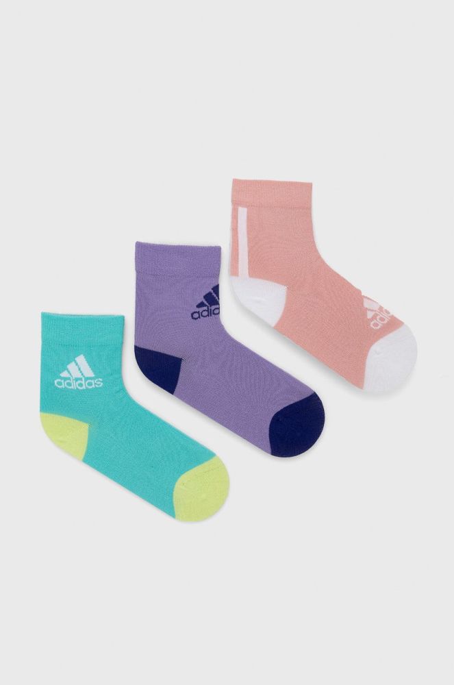 Дитячі шкарпетки adidas (3-pack) HC2630 колір барвистий