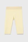 Дитячі легінси Guess колір жовтий однотонні