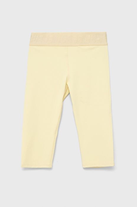 Дитячі легінси Guess колір жовтий однотонні