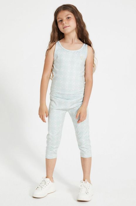 Дитячі легінси Guess колір бірюзовий візерунок (2063073)