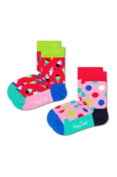 Дитячі шкарпетки Happy Socks (2-pack) колір барвистий (2085446) Дитячі шкарпетки Happy Socks (2-pack) колір барвистий (2085446)