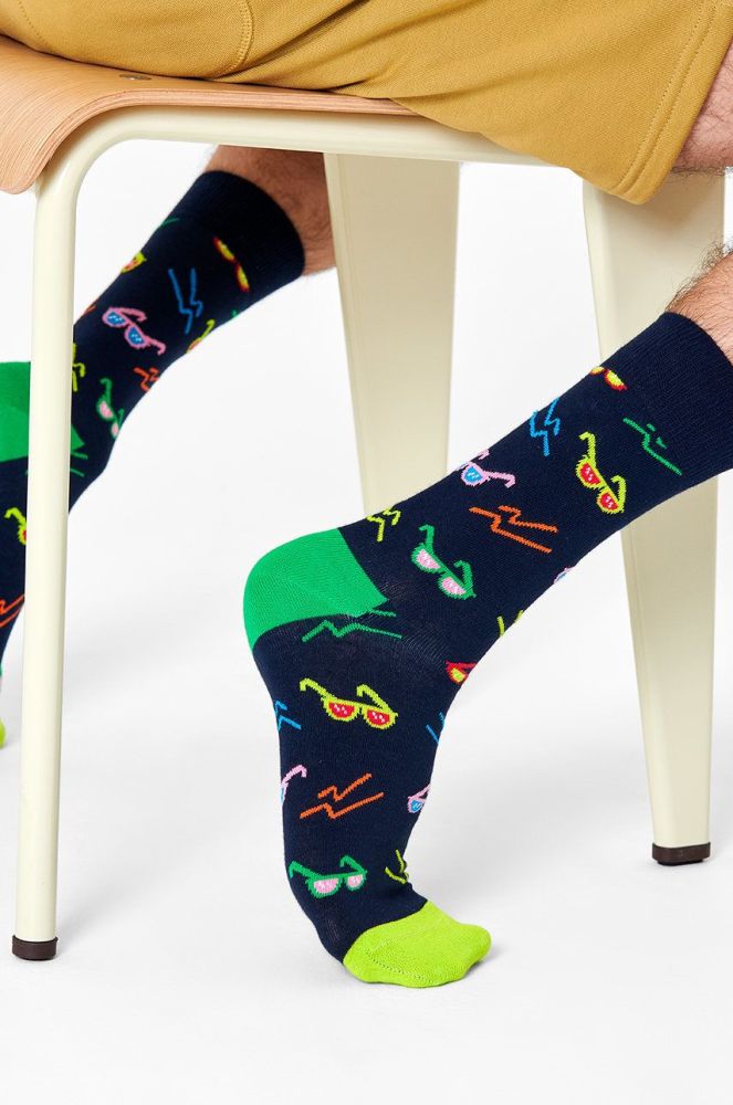 Довгі шкарпетки Happy Socks колір барвистий