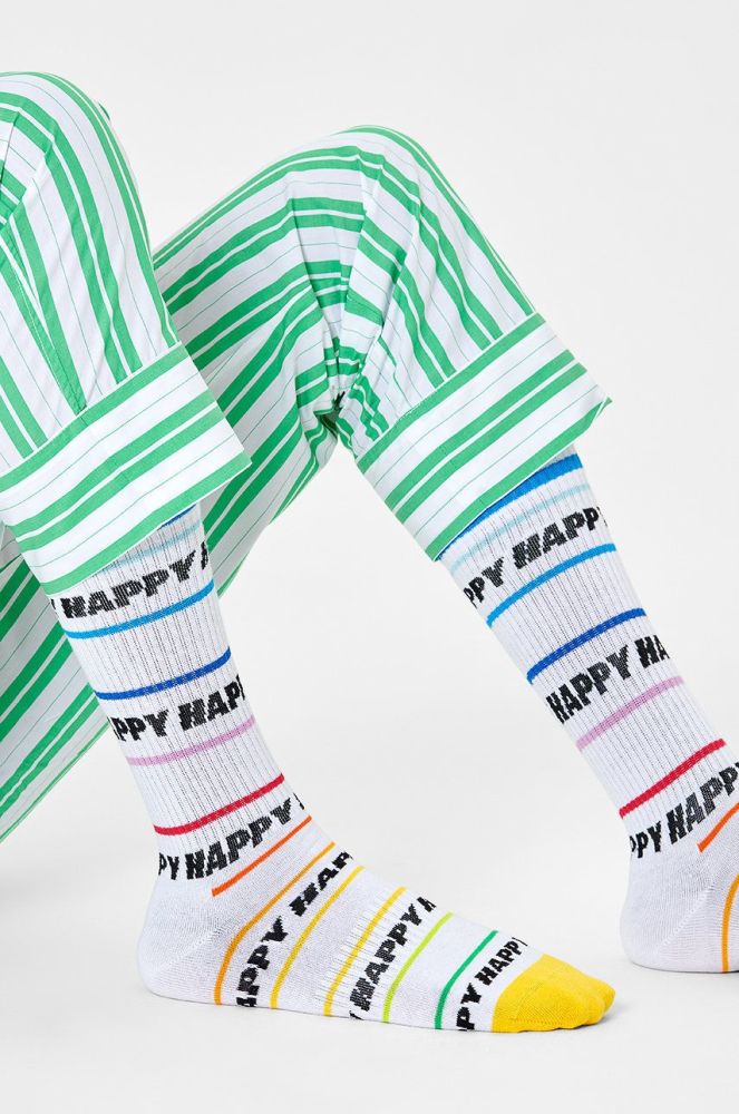 Шкарпетки Happy Socks чоловічі колір білий (2084691)