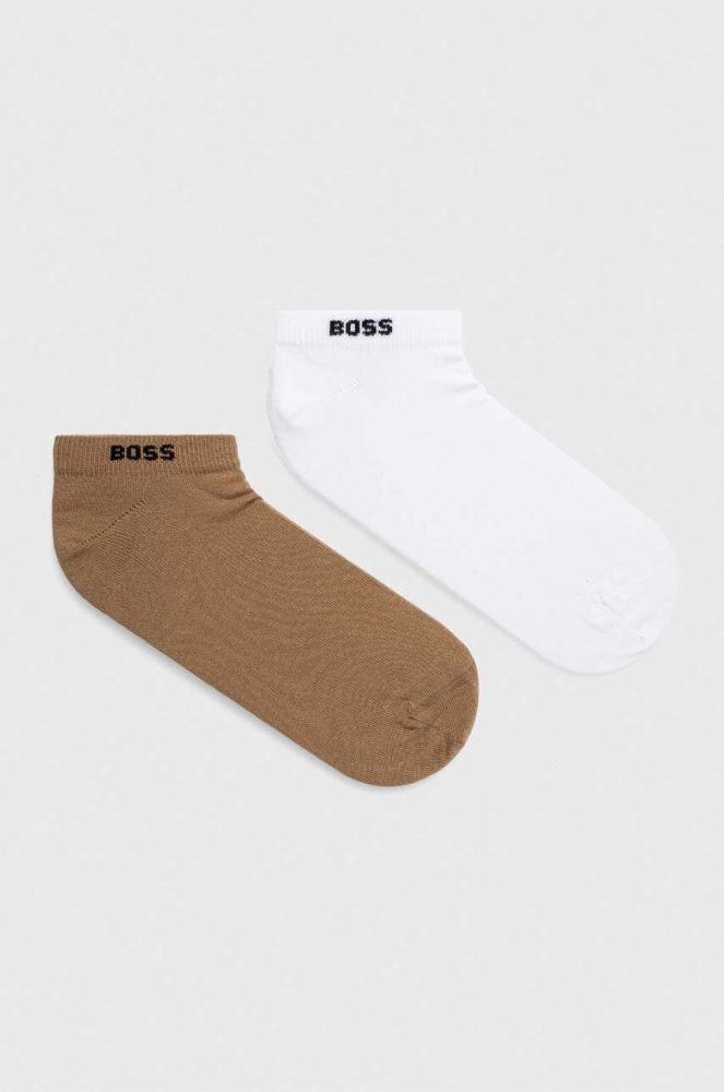 Шкарпетки BOSS 2-pack чоловічі колір бежевий