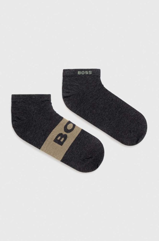 Шкарпетки BOSS 2-pack чоловічі колір сірий (3274719)