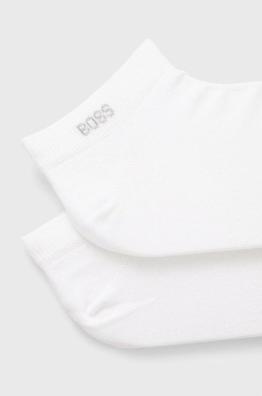 Шкарпетки BOSS (2-pack) чоловічі колір білий (2241588) фото 2