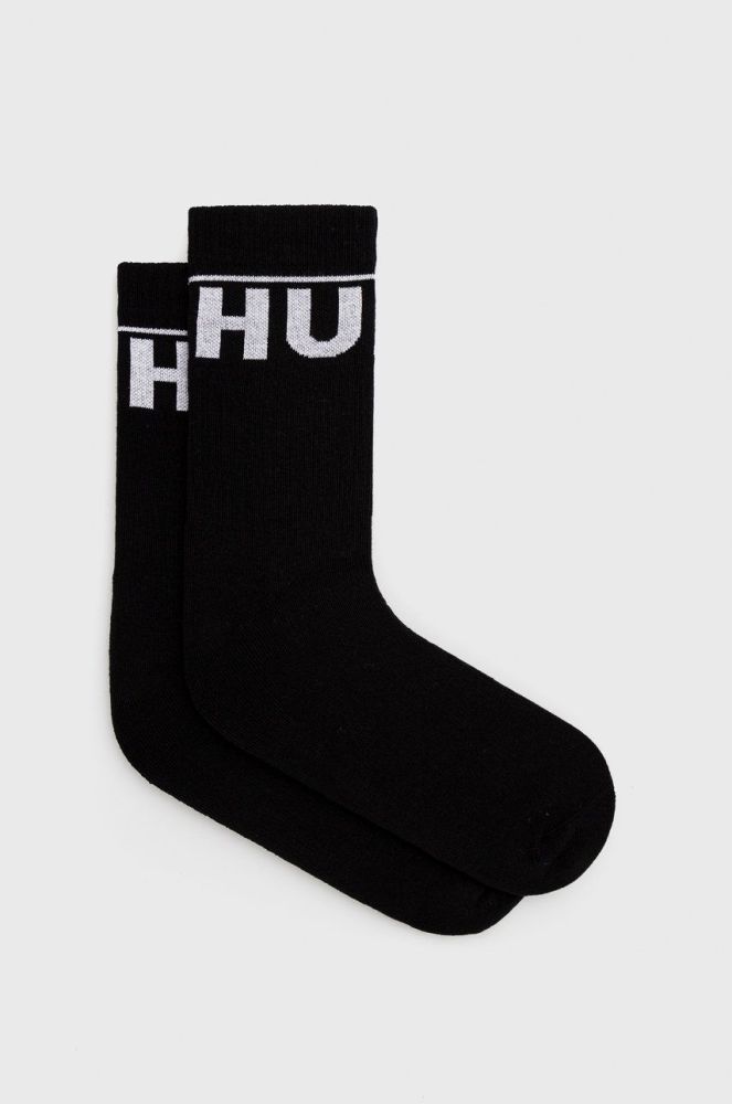 Шкарпетки HUGO (2-pack) чоловічі колір чорний (2486002)