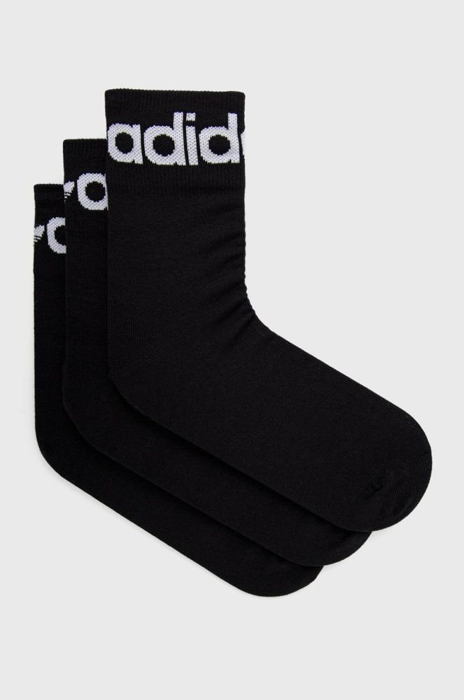 Шкарпетки adidas Originals (3-pack) H32386 колір чорний H32386-BLK/WHT