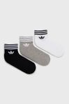 Шкарпетки adidas Originals (3-pack) HC9550 колір білий HC9550-WHT/MGREY