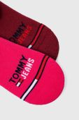 Шкарпетки Tommy Jeans 2-pack колір бордовий (3516471) Шкарпетки Tommy Jeans 2-pack колір бордовий (3516471)