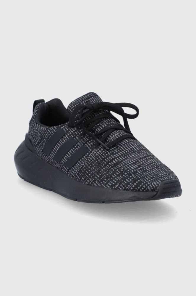 adidas Originals - Дитячі черевики Swift Run 22 GW8166 колір чорний фото 2