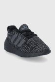 Дитячі черевики adidas Originals Swift Run 22 El I GW8167 колір чорний