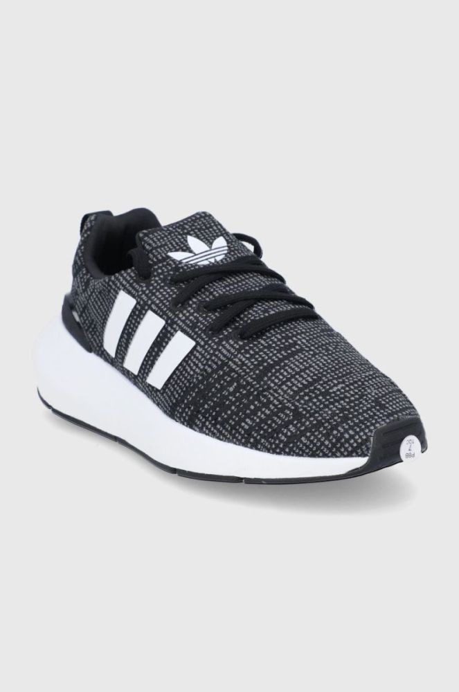 Дитячі черевики adidas Originals Swift Run GW8176 колір чорний фото 2