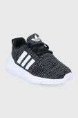 Дитячі черевики adidas Originals Swift Run GW8180 колір чорний