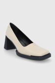 Шкіряні туфлі Vagabond Shoemakers Edwina колір бежевий каблук блок Шкіряні туфлі Vagabond Shoemakers Edwina колір бежевий каблук блок