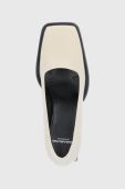 Шкіряні туфлі Vagabond Shoemakers Edwina колір бежевий каблук блок Шкіряні туфлі Vagabond Shoemakers Edwina колір бежевий каблук блок