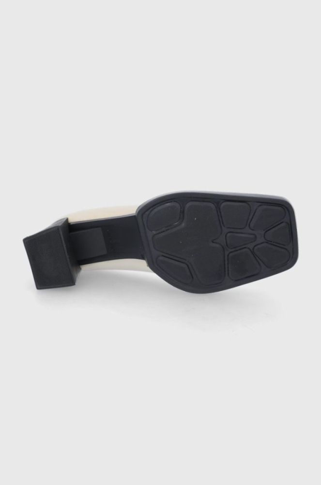 Шкіряні туфлі Vagabond Shoemakers Edwina колір бежевий каблук блок фото 5