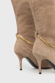 Замшеві черевики Miss Sixty жіночі колір бежевий на шпильці Замшеві черевики Miss Sixty жіночі колір бежевий на шпильці