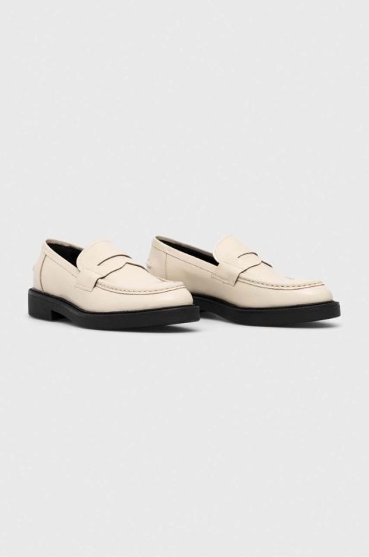 Шкіряні мокасини Vagabond Shoemakers ALEX W жіночі колір бежевий на плоскому ходу фото 2