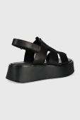 Шкіряні сандалі Vagabond Shoemakers Courtney жіночі колір чорний на платформі (2302884)