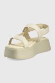 Шкіряні сандалі Vagabond Shoemakers Courtney жіночі колір бежевий на платформі (2301860)