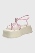 Шкіряні сандалі Vagabond Shoemakers Courtney жіночі колір рожевий на платформі (2302893)