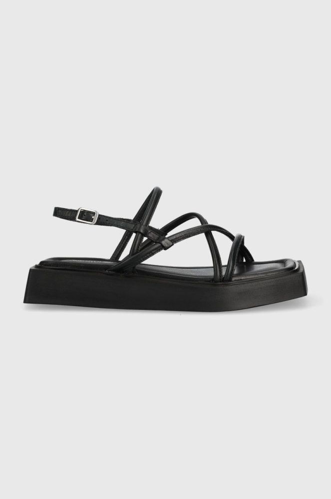 Шкіряні сандалі Vagabond Shoemakers Evy жіночі колір чорний на платформі