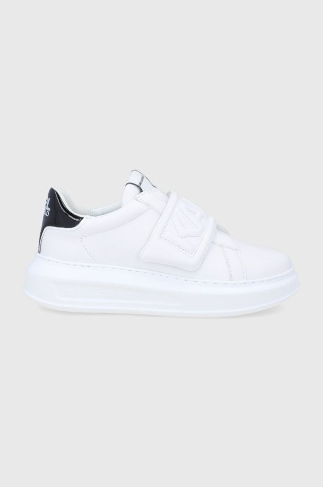 Шкіряні черевики Karl Lagerfeld Kapri колір білий (2041082)
